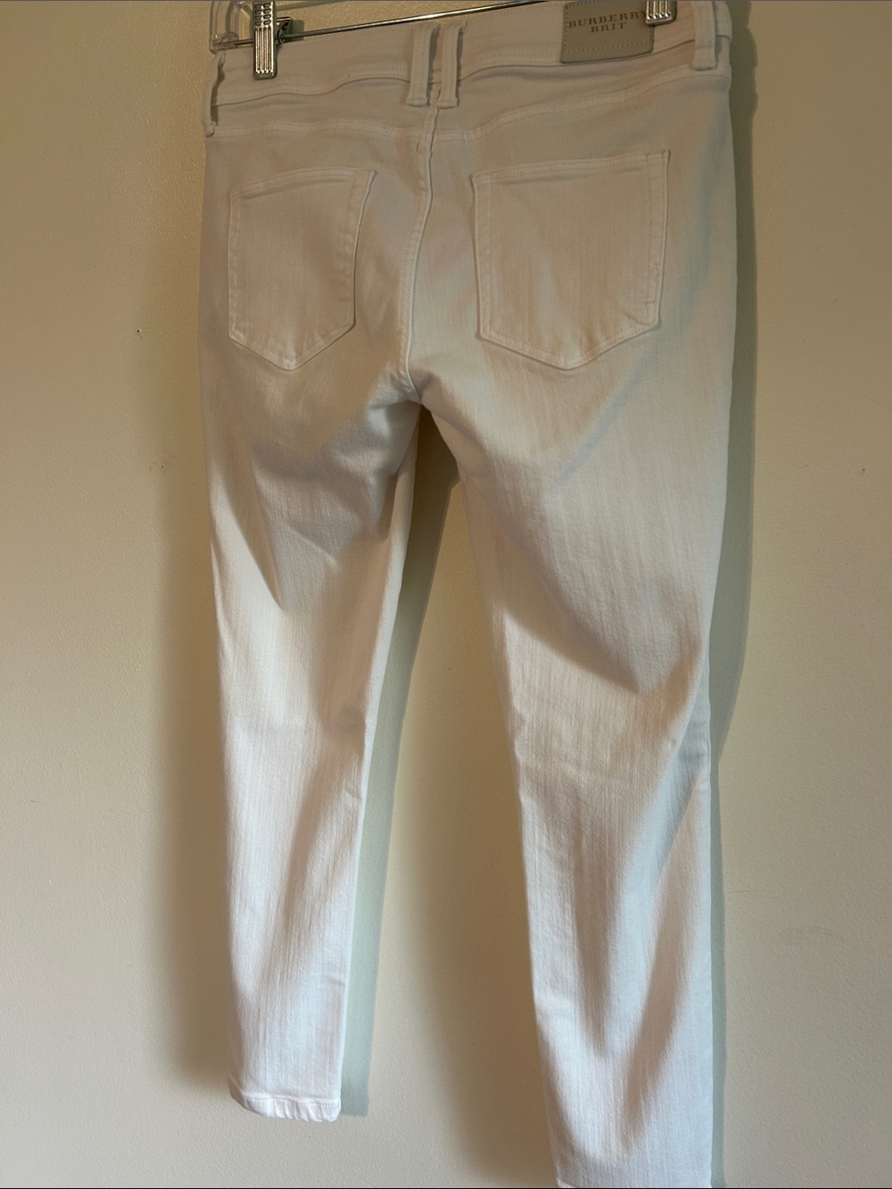 Burberry White Skinny Cropped Jeans Size 27 - Picture 6 of 9